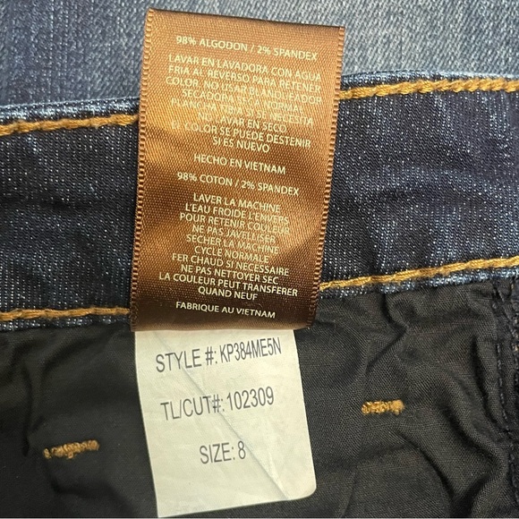 Kut from the Kloth Reese Mid Rise Ankle Straight Leg Blue Denim Jean Size 8 - Picture 12 of 12